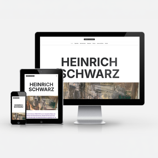 Website Neugestaltung Künstler Heinrich Schwarz