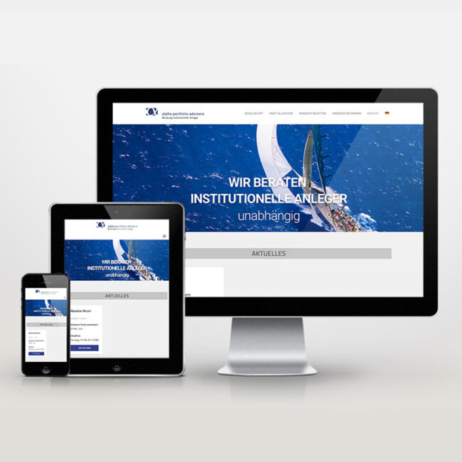 Website Relaunch alpha portfolio advisors